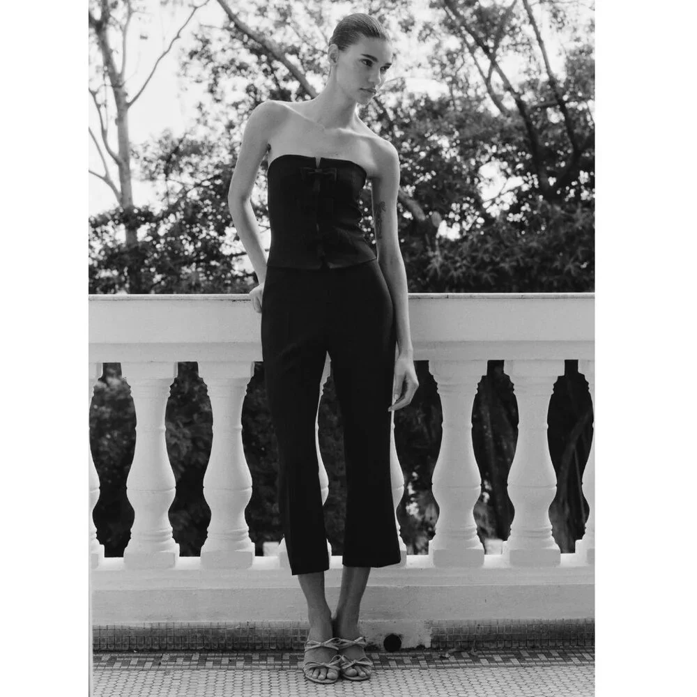BLOGGER'S FAVE! Zara Strapless Jumpsuit Black NWT